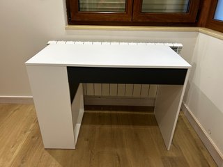 Mesa Escritorio Blanca y Negra