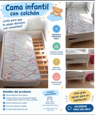 Cama Infantil con Colchón