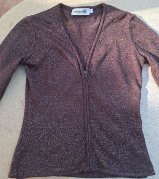 Chaqueta FORMUL@ marrón con brillos Talla M