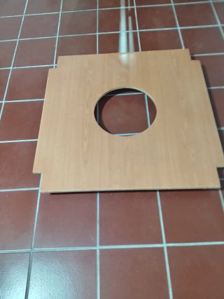 Mesa Comedor Tarima Brasero Cuadrada