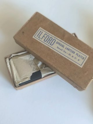 Caja 12 Placas Lantern Ilford 1924