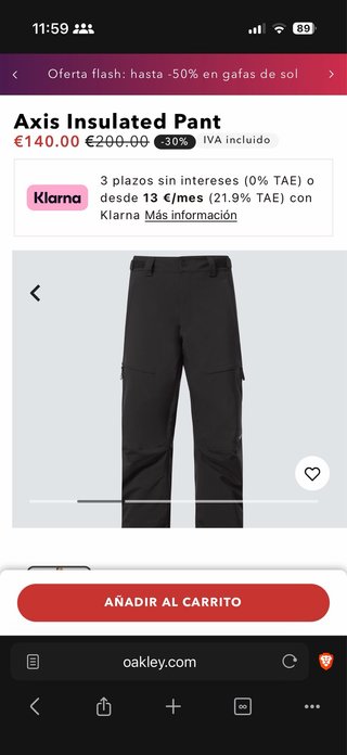 Pantalón esquí Oakley Axis Insulated L - ETIQUETAS