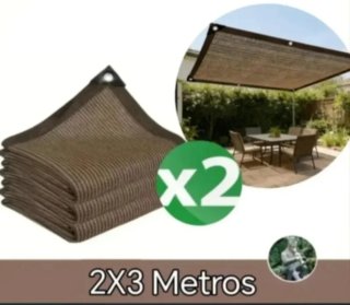 2 Toldos Vela Malla Sombra 2X3 Metros