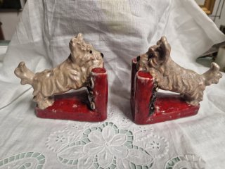 Coppia Fermalibri Scottish Terrier Minghetti