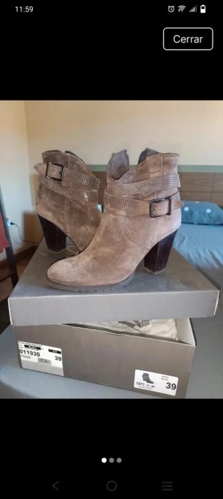Botines de Piel Marrones Talla 39