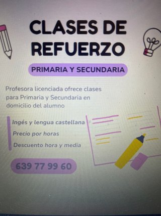 Clases particulares en domicilio del alumno