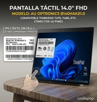 Pantalla tactil 14 FHD Lenovo ThinkPad B140HAK01.0