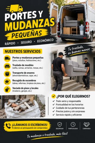 Portes mudanzas y escombros