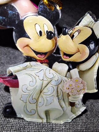 Adorno Colgante Mickey y Minnie Boda