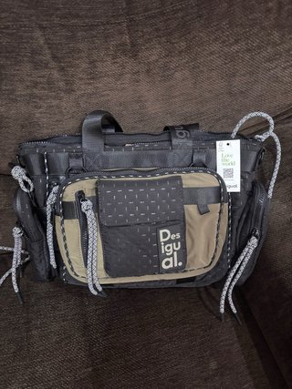 Bolso Mochila Desigual Voyager Negro Beige