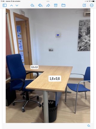 Conjunto Mesa de Despacho, Sillón y Confidente