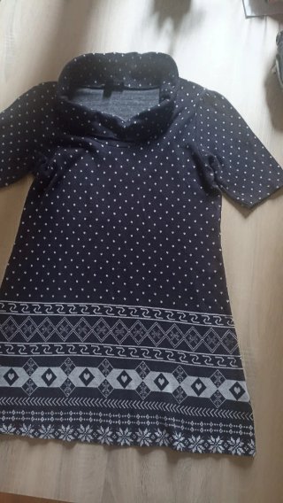 Vestido corto de invierno negro, talla M