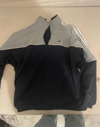 Chaqueta Retro Adidas Azul y Gris