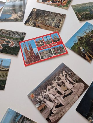 Raccolta di cartoline antiche di Barcellona e Costa Dorada