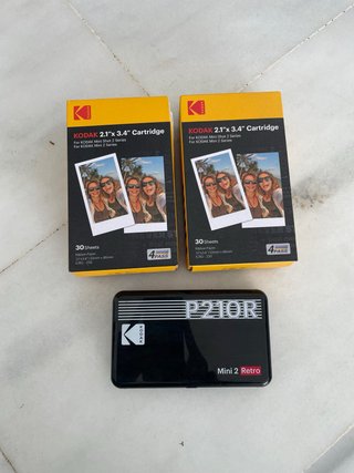 Impresora Kodak Mini 2 Retro + Cartuchos