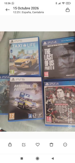 Lote de 5 Juegos PS4 y PS5