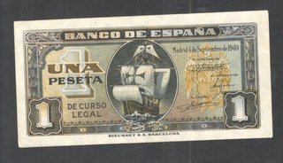 Billete.-1 Peseta 4 Septiembre 1940 SIN SERIE