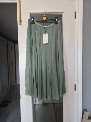 Falda larga verde