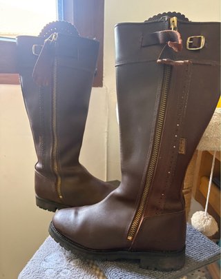 Botas de montar a caballo de piel