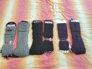 Set de 3 calentadores y 3 mitones