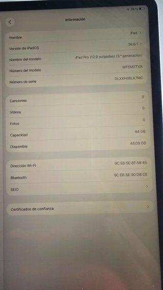 iPad Pro 12,9 pollici 3ª gen. 64GB