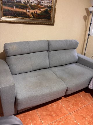 Sofá Cama Gris de Tela