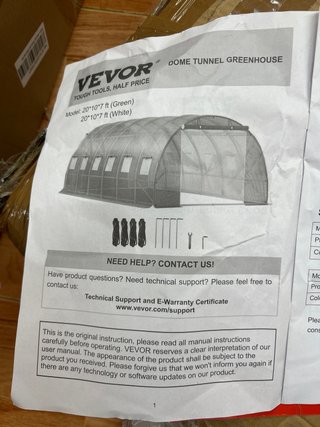 Invernadero VEVOR 6x3x2m