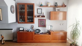 Mueble de Salón Modular de Madera color cerezo