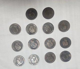 Lote de 14 Monedas Antiguas de 10 Céntimos