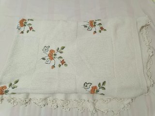 Coperta matrimoniale vintage in lana