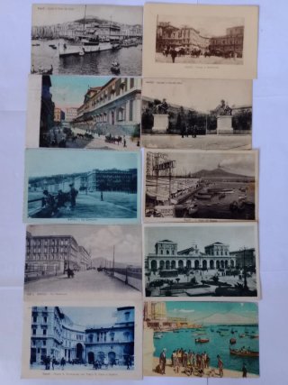 Set di 10 Cartoline d'Epoca di Napoli