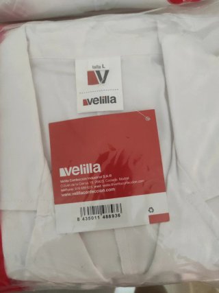 Bata Sanitaria Blanca Velilla Talla s,l,xxl