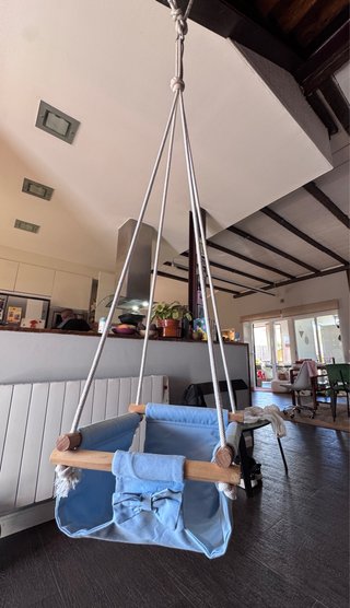 Columpio para Bebé de Madera y Tela