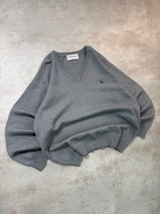 Jersey Burberry Gris Cuello Pico