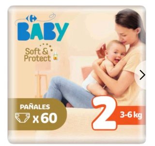 Regalo Pañales Carrefour T2 (3-6 kg) + Biberón