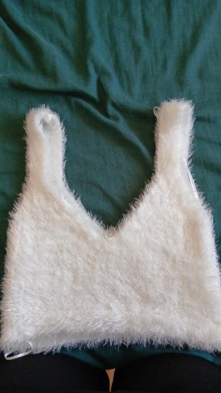 Top Blanco de Pelos Talla S