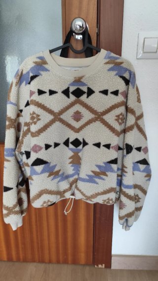 Jersey corto de borreguito estampado