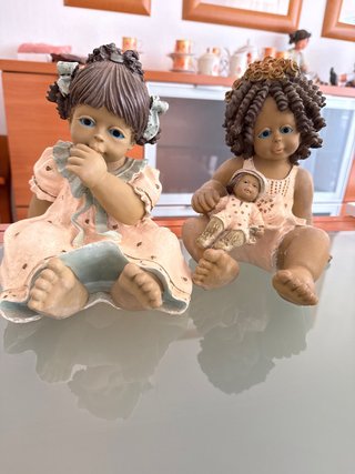 Set de 2 Figuras Decorativas de Niñas