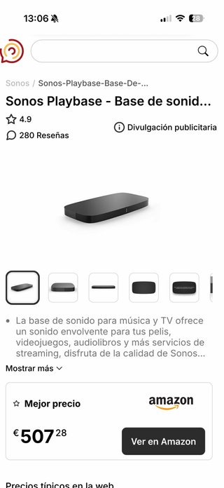 Sonos Playbase Base de Sonido