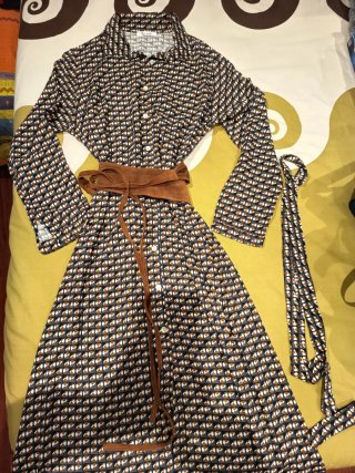 Vestido camisero estampado
