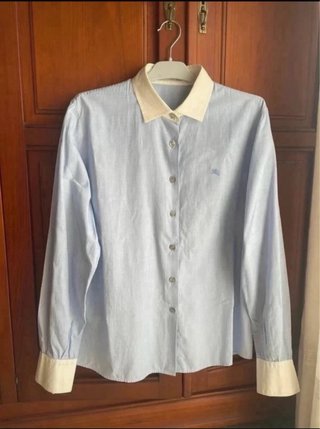 Camisa Burberrys Azul y Blanca