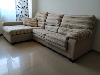 Sofá chaise-longue grande de 3 plazas, modular