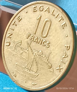 ✳️Moneda antigua 10 Francos de Yibuti
