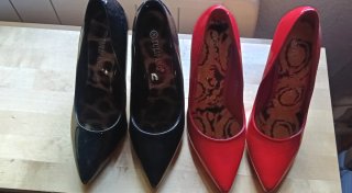 2 Pares de Zapatos de Tacón Tulipano Talla 36