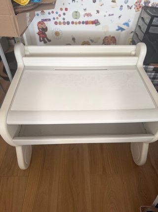 Mesa y Silla Infantil Blanca