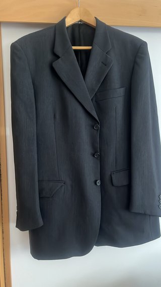 Traje Chaqueta Gris Marengo de Lana Massimo Dutti