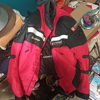 Chaqueta de Moto Duhan Roja y Negra