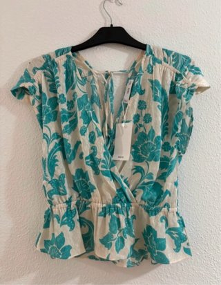 Blusa Mango Estampada Talla S