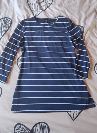 Camiseta/Túnica Rayas Azul y Blanco Talla M