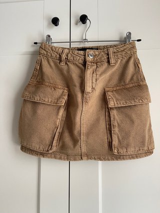 Falda Stradivarius Marrón Talla 32